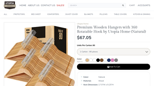 Utopia Home - Premium Wooden Suit Hangers