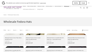 Village Hat Shop - Wholesale Fedora Hats