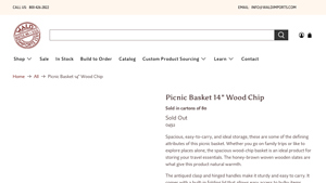 Wald Imports - 14 Woodchip Picnic Basket