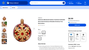 Walmart - Inflatable Christmas Balls