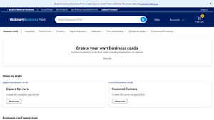 Walmart Business Print - Custom Business Cards