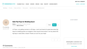 WeddingWire - Bulk Flip Flops for Guests