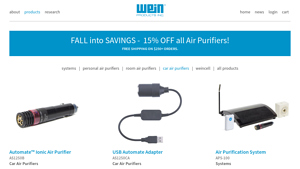 Wein Products - Automate™ Ionic Air Purifier AS1250B