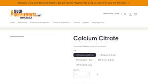 Bulk Supplements - Calcium Citrate