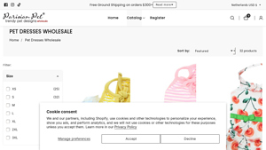 Parisian Pet - Wholesale Dog Dresses