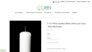 Wholesale Candles Direct - 2 x 6 White Pillar Candles