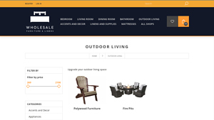 Wholesale Furniture and Linens - Outdoor Square Table & Benches