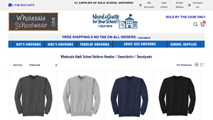 Wholesale School Wear - Fleece Hoodies & Joggers