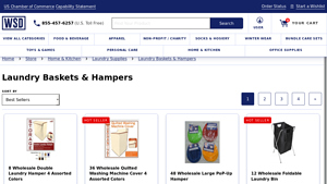 Wholesale Home Basics - Rectangular Bamboo Hamper