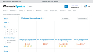 Wholesale Sparkle - Solid 14K Gold Diamond Jewelry