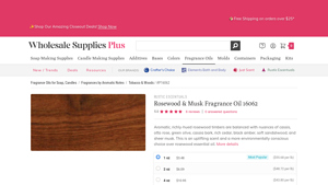 Wholesale Supplies Plus - Rosewood & Musk Fragrance Oil