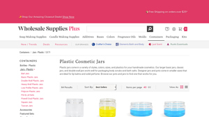 Wholesale Supplies Plus - Plastic Cosmetic Jars