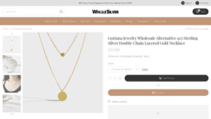 Wholesilver - 925 Sterling Silver Double Chain Layered Necklace