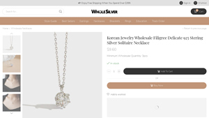 Wholesilver - Filigree 925 Sterling Silver Necklace