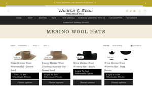 Wilder & Soul - Wren Merino Wool Western Hat