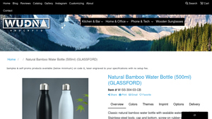 Wudn - Natural Bamboo Water Bottle