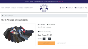 Yacht & Smith - Men's Argyle Dress Socks