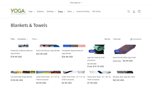 Yoga Accessories - Traditional Mexican Yoga Blankets & Towels