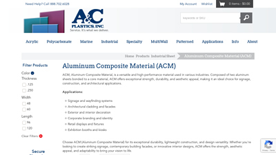 Aluminum Composite Material (ACM) - A&C Plastics