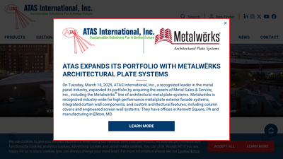 ATAS International, Inc. | Sustainable Building Envelope Technology