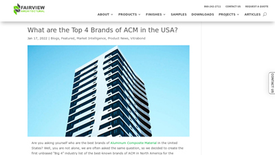What are the Top 4 Brands of ACM in the USA? - Fairview Architectural