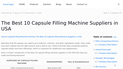 The Best 10 Capsule Filling Machine Suppliers in USA