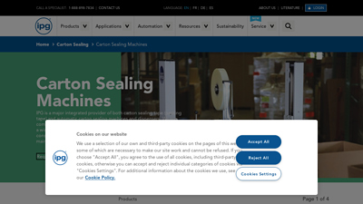Automatic Box Taping & Carton Sealing Machines - IPG