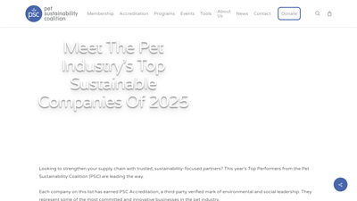 Meet the Pet Industry's Top Sustainable Companies of 2025 – PSC