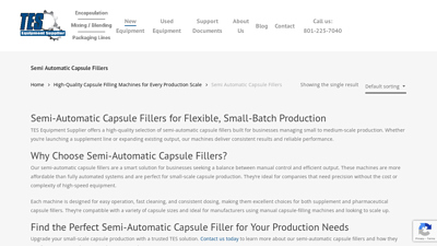 Semi-Automatic Capsule Fillers - Compact & Reliable Machines