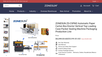 Paper Carton Box Erector Top Loading Case Packer Sealing Machine